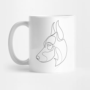 Doberman Pinscher - one line drawing Mug